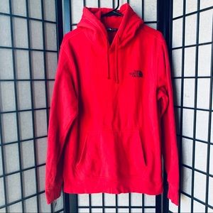 The North Face red front back logo pullover hoodie